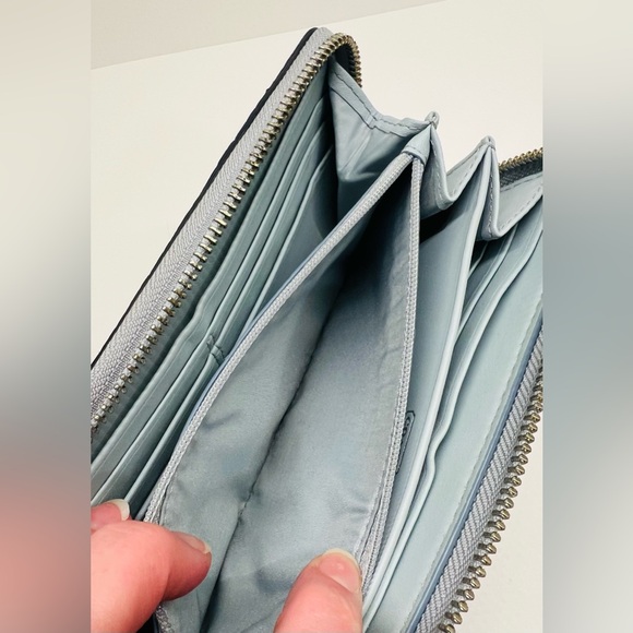 COACH EXOTIC SNAKESKIN ACCORDION LARGE WALLET - Picture 8 of 9